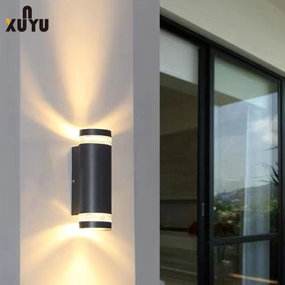 Чернота 10W 3000K Sconce стены европейского стиля цилиндрическая на открытом воздухе